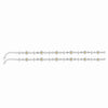 White Enamel Daisy Flower & CZ Butterfly Link Chain Anklet Set of 2 in 925 Silver