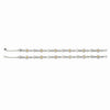White Enamel Daisy Flower & Silver Star Link Chain Anklet Set of 2 in 925 Silver