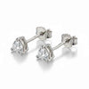 Trillion Cut CZ Solitaire Stud Earrings in 925 Silver