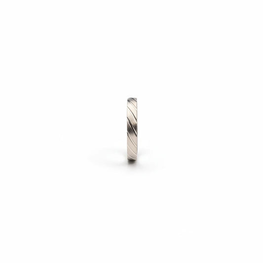 Shyni Jewelry men's 925 sterling silver band ring featuring a sophisticated brushed matte finish and precision cuts.