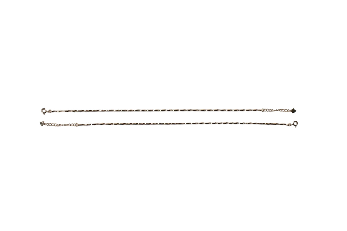 sleek everyday silver anklet for women | 925 sterling silver payal