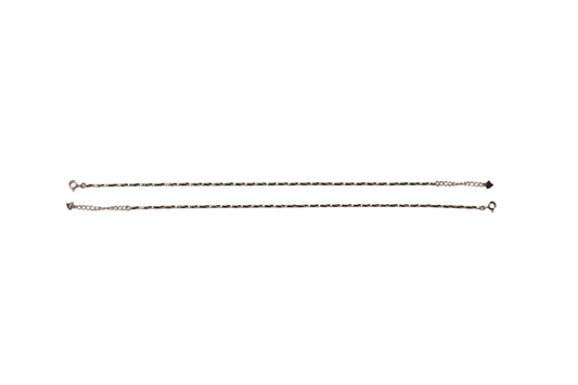 Sleek Everyday Silver Anklet for Women | 925 Sterling Silver Payal