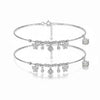Butterfly Charm Anklet for Women | 925 Sterling Silver Payal with CZ Drops