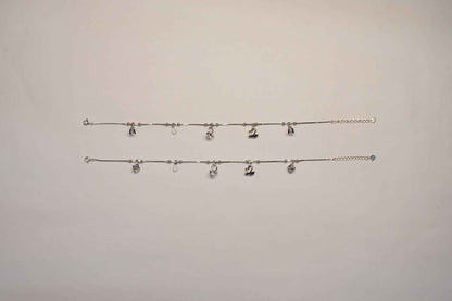 Swan & Flower Charm Anklet for Women | 925 Sterling Silver Payal