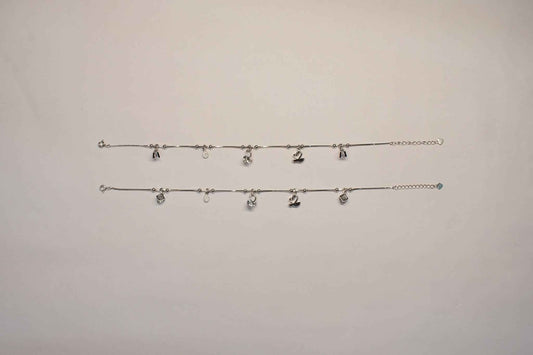 Swan & Flower Charm Anklet for Women | 925 Sterling Silver Payal
