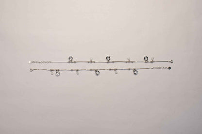 Crystal CZ Charm Anklet for Women | 925 Sterling Silver Payal