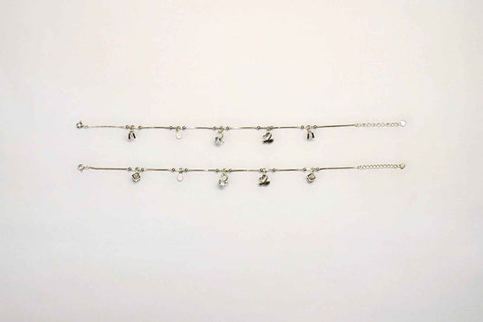 Swan & Flower Charm Anklet for Women | 925 Sterling Silver Payal
