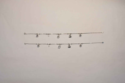 Swan & Flower Charm Anklet for Women | 925 Sterling Silver Payal