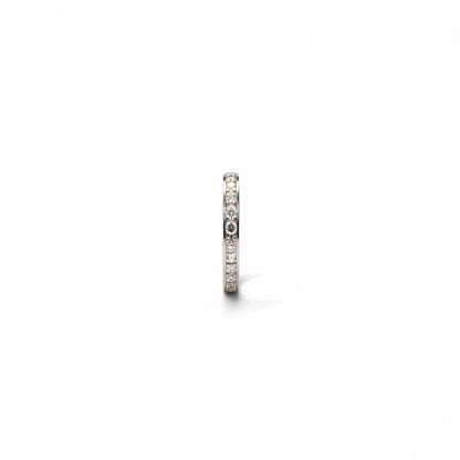 Shyni Jewelry unisex 925 sterling silver cutting band ring with a high-polish finish, side profile view.