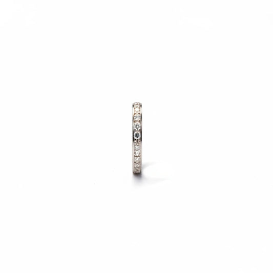 Shyni Jewelry unisex 925 sterling silver cutting band ring with a high-polish finish, side profile view.