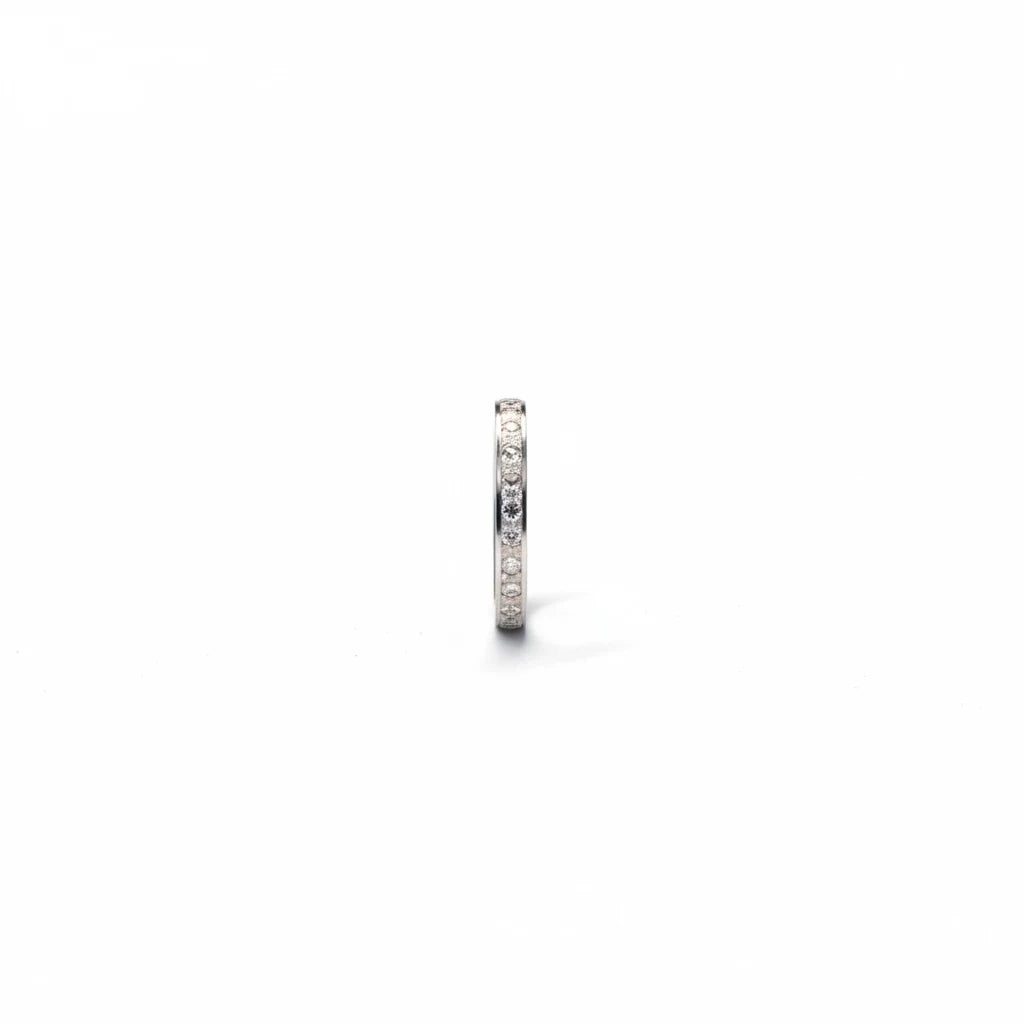 shyni jewelry unisex 925 sterling silver cutting band ring with a high-polish finish, side profile view.