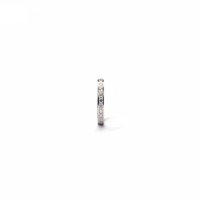 Shyni Jewelry unisex 925 sterling silver cutting band ring with a high-polish finish, side profile view.