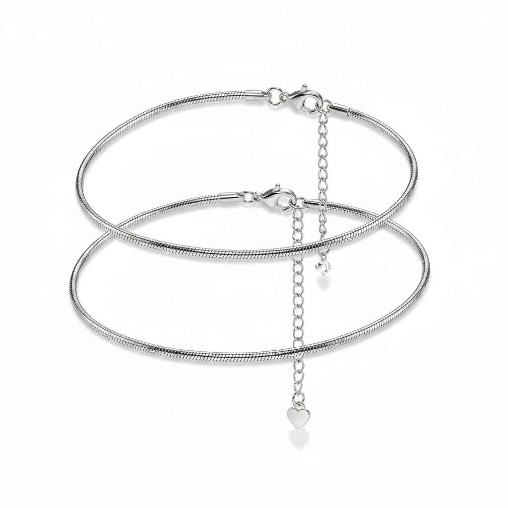 featherlight silver anklet for women | delicate daily wear payal