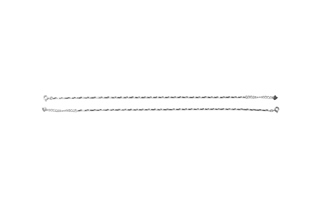 Sleek Everyday Silver Anklet for Women | 925 Sterling Silver Payal