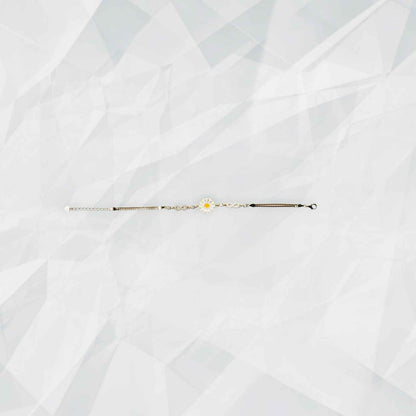Sunflower Enamel Infinity Bracelet for Women | 925 Silver