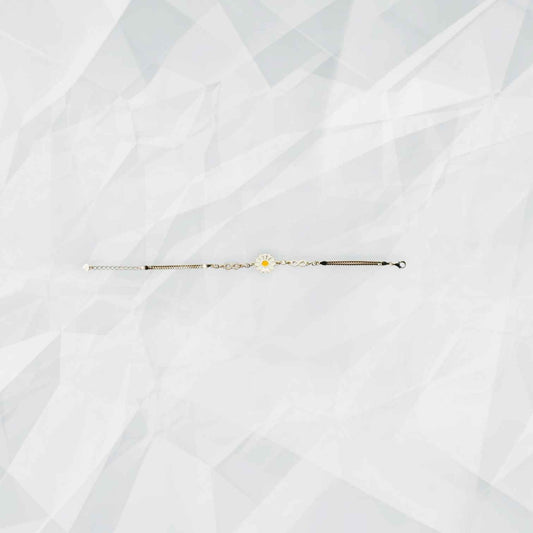 Sunflower Enamel Infinity Bracelet for Women | 925 Silver