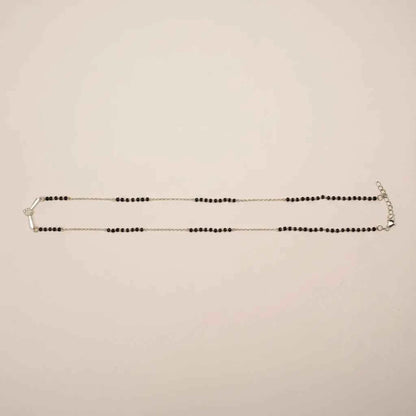 V Shape Mangalsutra Pendant with Stone & Mala