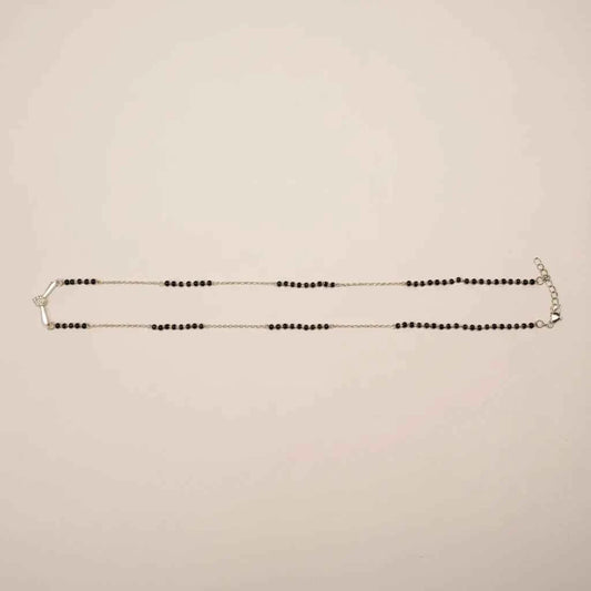 V Shape Mangalsutra Pendant with Stone & Mala