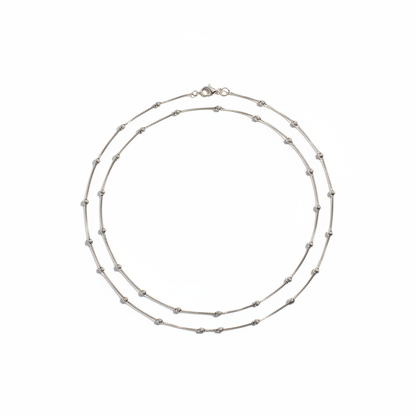 Silver Beads Anklet - Photo 2