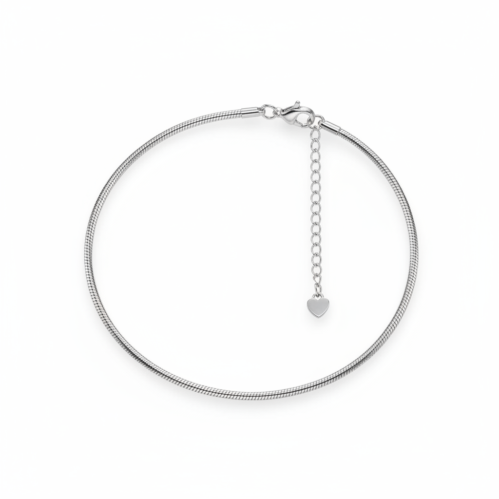 snake chain anklet - flat lay