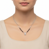 925 Sterling Silver Star Mangalsutra Pendant with Black Bead Mala