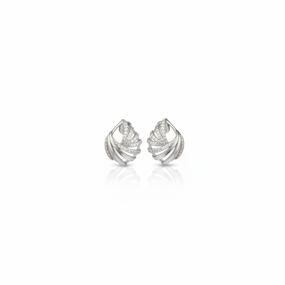 Twisted Leaf CZ Earrings - Photo 1
